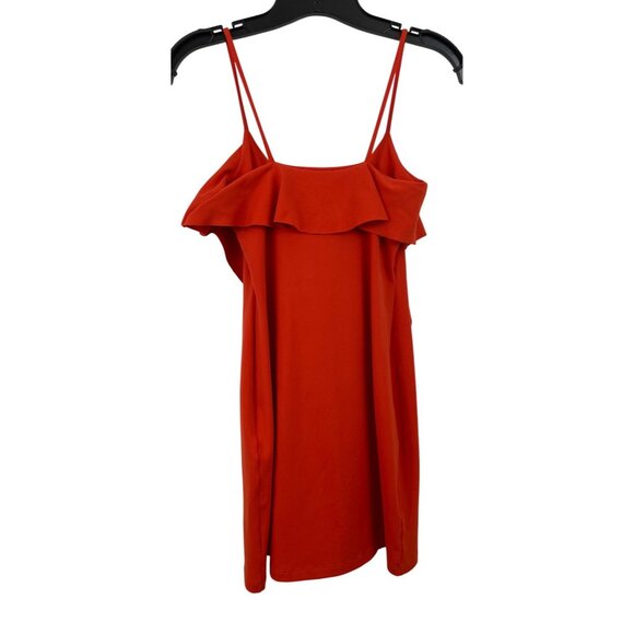 Susana Monaco Orange Mini Ruffle Dress Womens Size XS - Picture 2 of 8